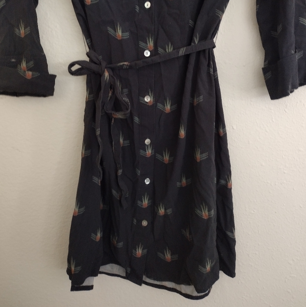Marine Layer Black Button Down Art Deco Geometric Print Size XS - Picture 4 of 14